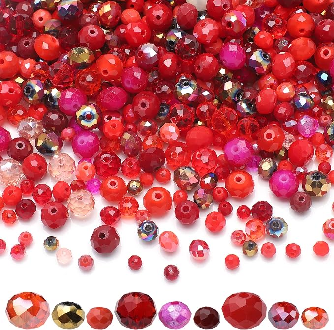 Briolette Faceted Rondelle Crystal Glass Beads by KINGSHINE