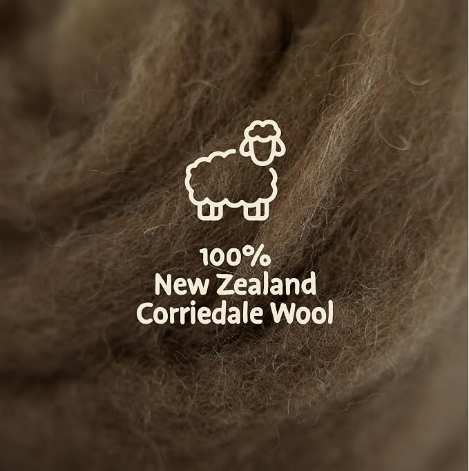 Woolbuddy Core Wool 8oz for Needle Felting, Handmade Wool Roving for Needle - Image 4