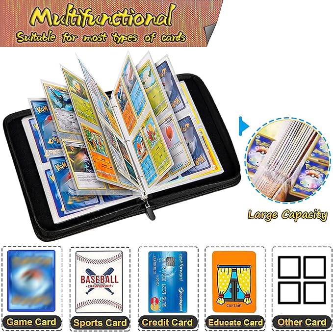 Trading Card Binder 4-Pocket Zippered - Image 5