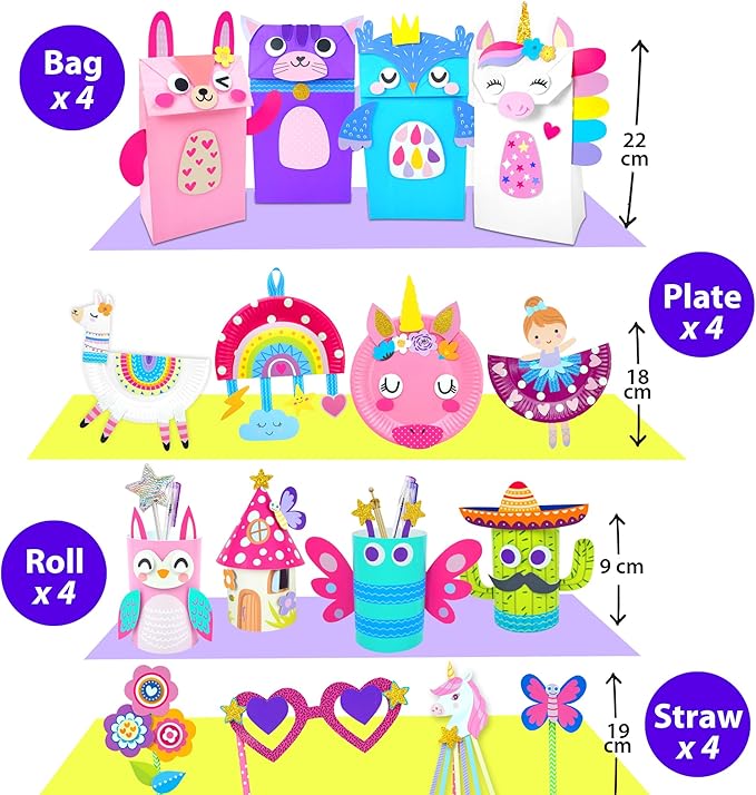 KRAFUN Unicorn & Bunny Beginner Paper Craft Kit - Image 6