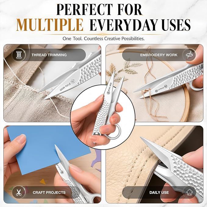 Premium Sewing Scissors, Sharp Precision Thread Snips - Image 6