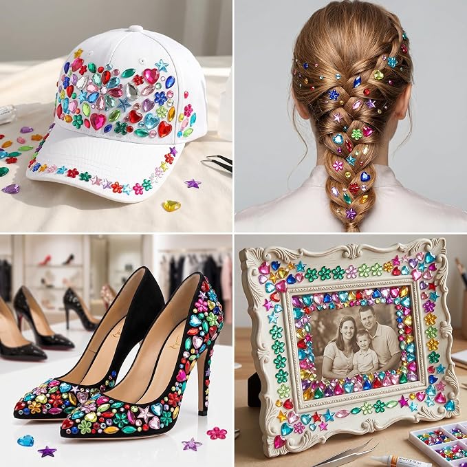JPSOR 600pcs Rhinestones Crystal Gems - Image 7