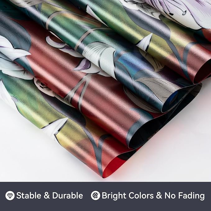 DKTIE Stained Glass Window Film Floral Vintage Style, Frosted Glass Effect - Image 8