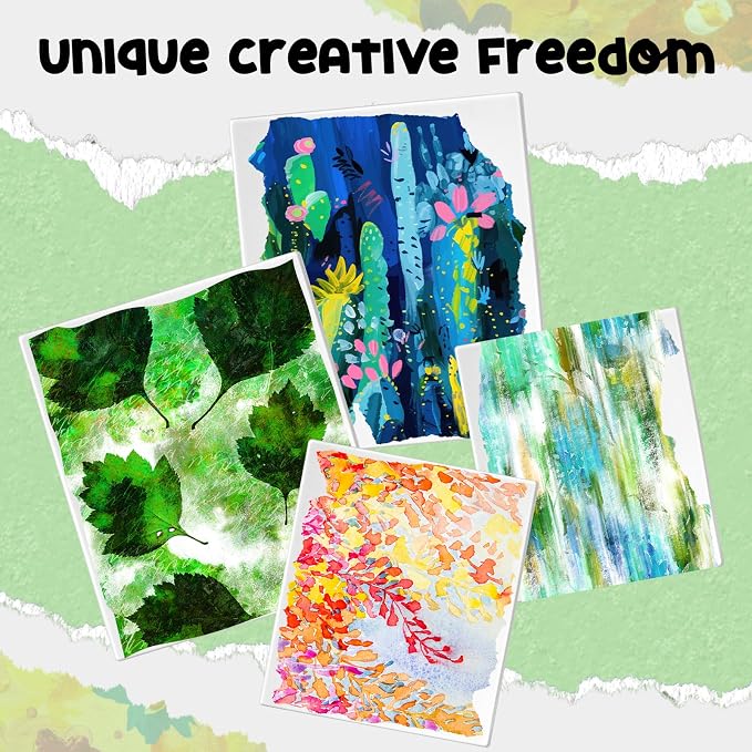 Faccito Gel Printing Plate Kit 8x10 & 5x7 Complete Beginner Gelli Plate Starter - Image 4