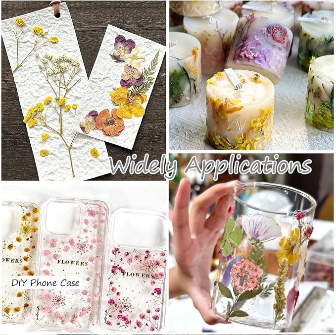 4 Boxes 3D Dried Flowers for Nails, Mini Dried Flowers Nail Stickers Decals | - Image 9