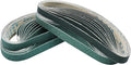 40-Pack 1/2×18 Inch Ceramic Sanding Belts, 10 Pcs Each of 60 80 120 240 Grit Belt Sander Sandpaper, Heavy-Duty Air File Sander Belt for Metal, Stainless, Wood