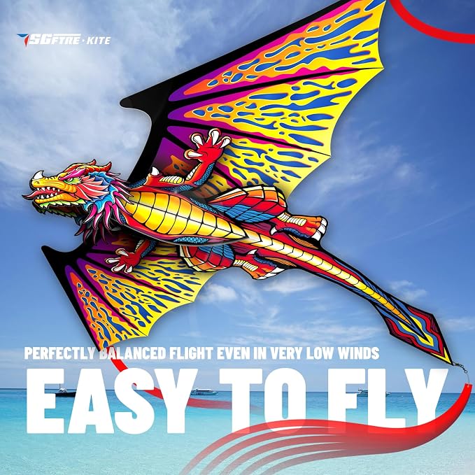 SGftre Complete Kite with Handle, Line & Accessories, Family Outdoor Activities - Image 2