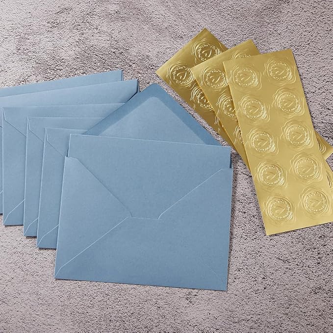 50 Pack Dusty Blue A7 Envelopes - Image 7