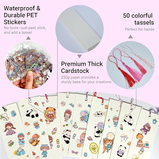 150 PCS DIY Bookmark Making Kit - Image 7