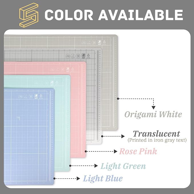 iMAT Flip Cutting Mat Note A2, Double-Sided, Origami White | Inch grid front - Image 3