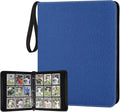GERMUN 3 Ring 9 Pocket Zipper Card Binder, 720 Double Sided Standard PU Trading by GERMUN