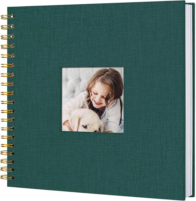 8 x 8 Inch Scrapbook Photo Album, Hardcover Kraft White Pages Arch Window Photo by Sprsthai