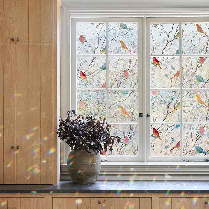 Ranzdn Window Privacy Film, Stained Glass, Static Cling, 35.4" x 78.7" | No - Image 5