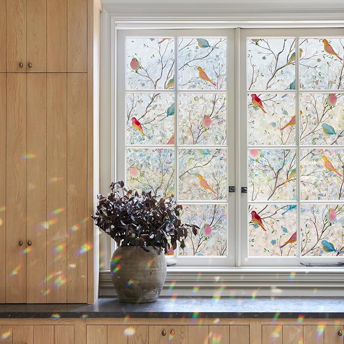 Ranzdn Window Privacy Film, Stained Glass, Static Cling, 17.5" x 78.7" | No - Image 5