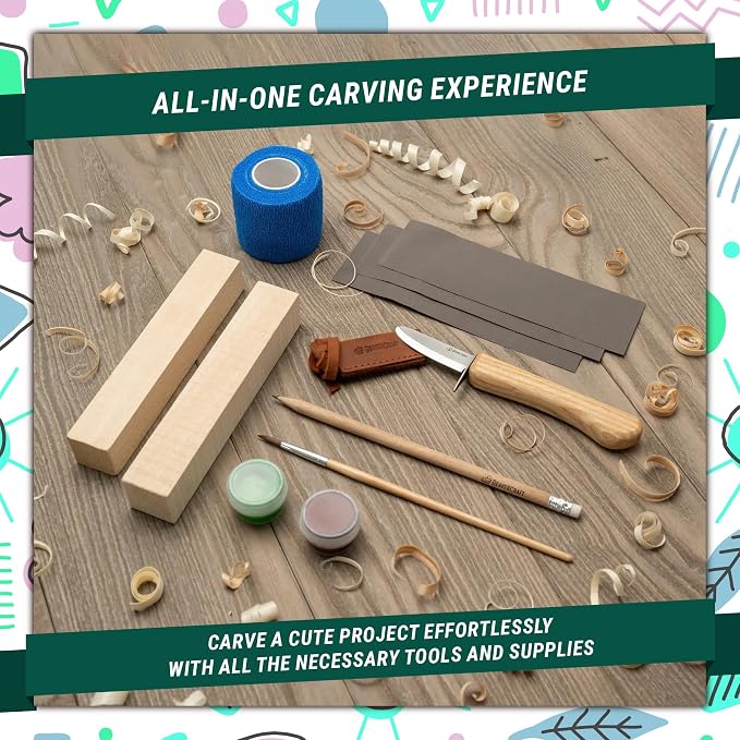 BeaverCraft Wood Carving Kit for Kids & Beginner DIY08 - Image 6