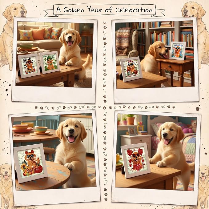 Trandraft 13 Pcs Dog Seasonal Diamond Art Kits - Image 5