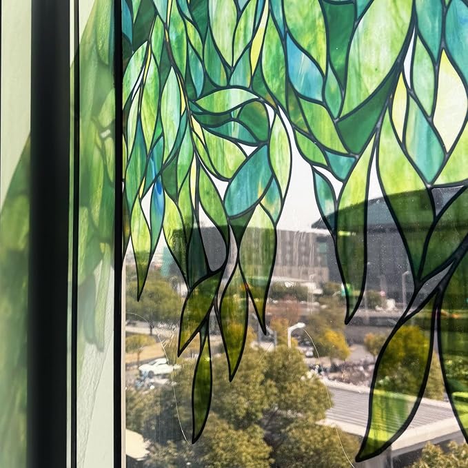 Original Hand Drawn Faux Stained Glass Window Hanging Clings - Image 6