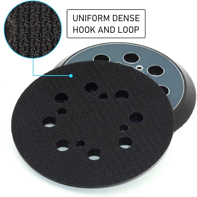 4 Pack 5 Inch 8 Hole Hook and Loop Replacement Sanding Pad for DeWalt DWE64233 & N329079 Compatible with DWE6423/6423K, DWE6421/6421K, DWE6421-B2, DWE6421-B3, DWE6421-BR, DCW210B