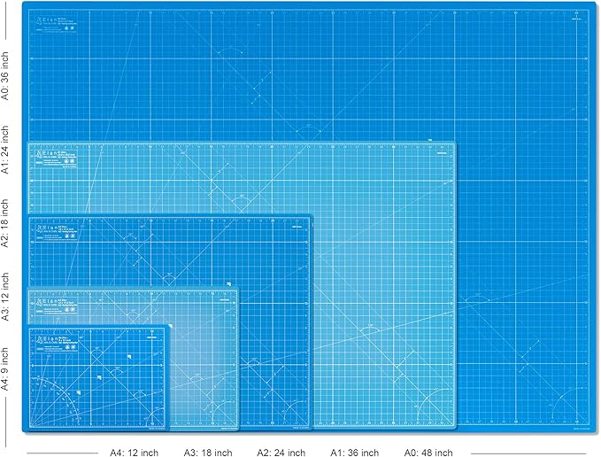 Elan Cutting Mat A2 Blue, Self Healing Cutting Mat 18x24 Inch, 5-Ply Craft - Image 5