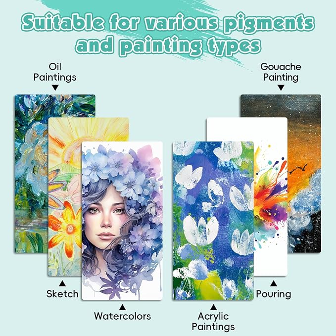 ESRICH Long Canvas for Painting 24x48 Inch, Primed Acid-Free Cotton Rectangular - Image 5