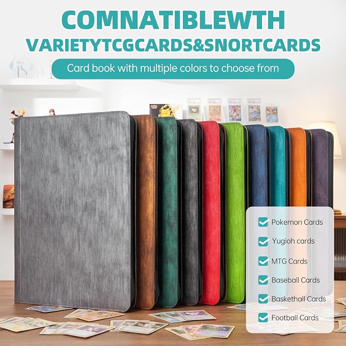 Card Binder 16 Pocket, Premium 1024 Double Sided Pocket Collection Binder - Image 4
