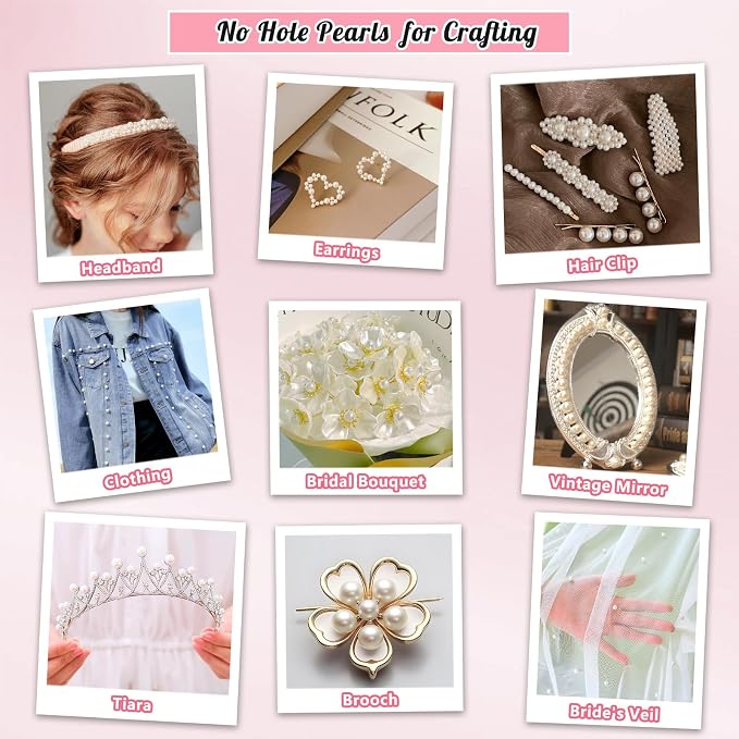 2000PCS Pearls for Crafting, Ivory No Hole Beads for Centerpieces Vases - Image 6