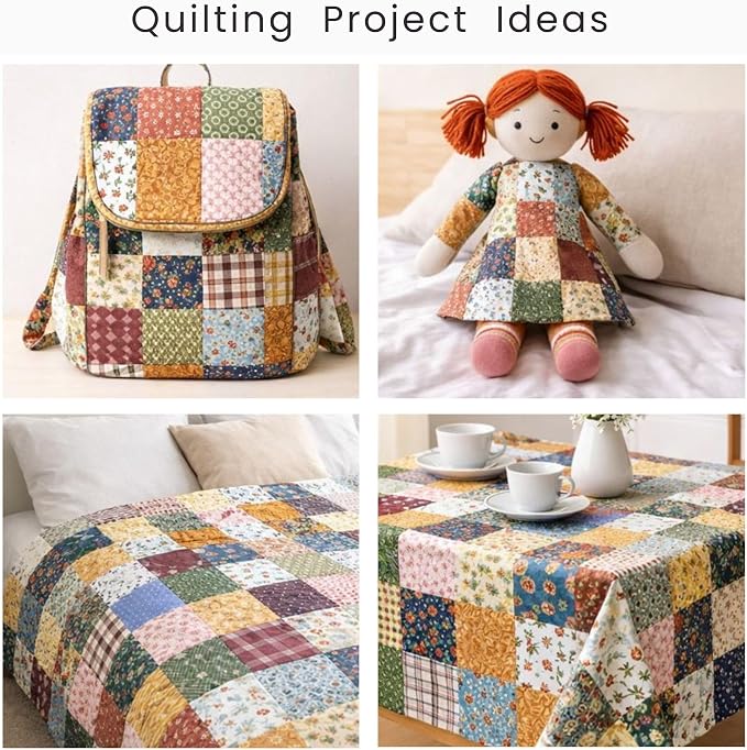 Cotton Fabric Squares Bundle 8x8 Inches – 25 Pcs Assorted Floral & Vintage - Image 5