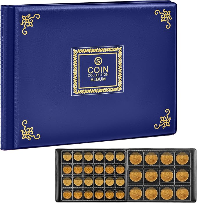 Coin Collection Supplies Holder Book by APTBYTE
