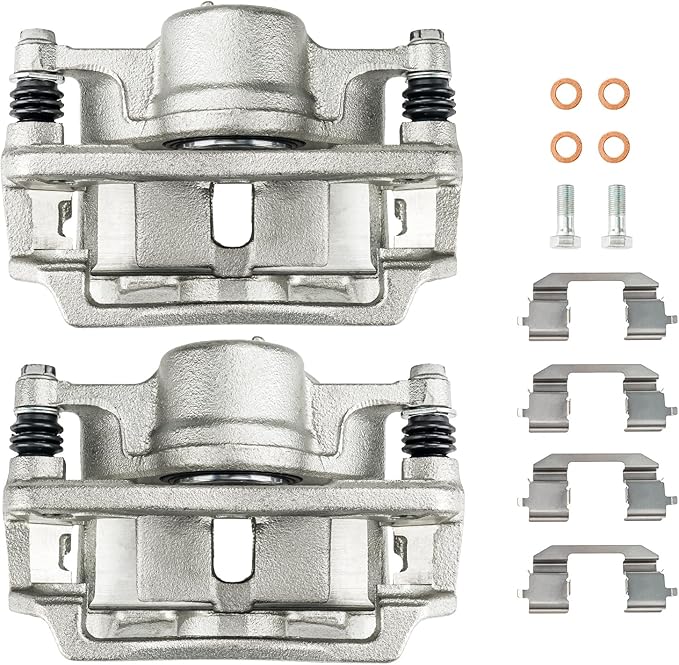 Torchbeam 2PCS Front Driver and Passenger Side Brake Caliper For Honda for 2006-2011 Civic 1.8L, 2001-2005 Civic 1.7L, 1996-2000 Civic 1.6L, Insight, Disc Brake Caliper Assembly # 19B1832+19B1833