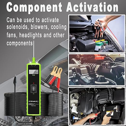 Car Circuit Tester, 12V Test Light Automotive, Power Circuit Probe, Voltage Tester 0.3v-70v,Fuse Tester for Car 6V-24V, AC DC Outlet for Trailer Lights Testing/Continuity Testing,Auto Test Probe,P60