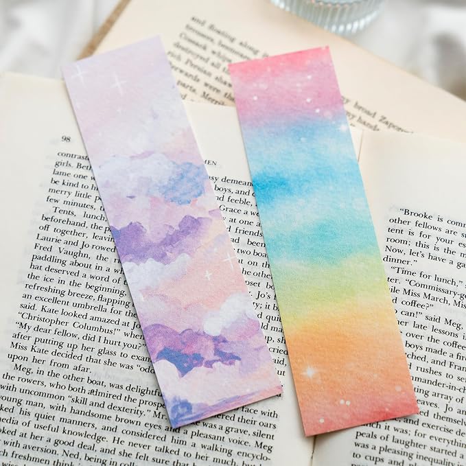 30 PCS Watercolor Paper Blank Bookmarks 1.9" x 5.9", Dry & Mixed Media - Image 3