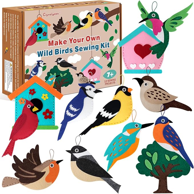 CiyvoLyeen Wild Birds Sewing Craft Kit Animal Sewing Kit by CiyvoLyeen