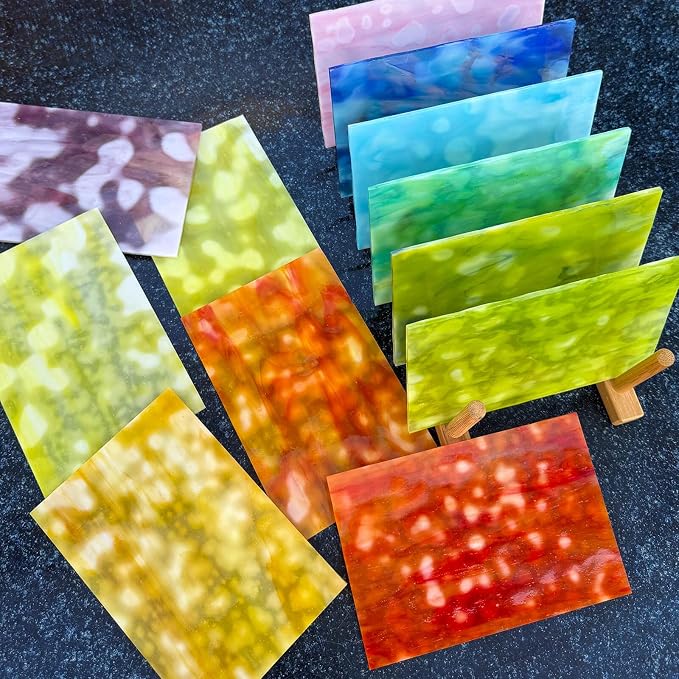LITMIND 24 Sheets Premium Mottled Opal Stained Glass Sheets – 6 x 4 Inch - Image 7