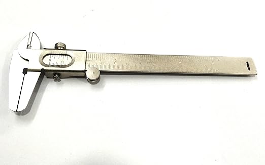Non-Digital Vernier Caliper - Professional Metric & Imperial Measuring Tool for Inside, Outside, Depth, and Step Measurements (Non - Steel Plated Body)