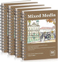 4 Pack Mixed Media Sketchbook, 5.5x8.5 inches Drawing Paper Sketch Book by Prudiut