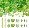 Pandahall 320 Pcs Green Acrylic Leaf Beads Transparent Maple Leaves Pendants by PHPandaHall