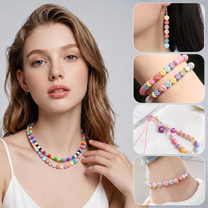 1500PCS Colourful Letter Beads and Mixed-Style Beads - Image 6