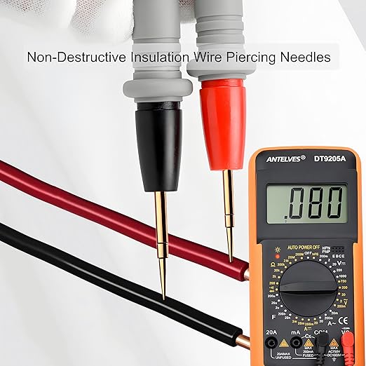 Test leads 1000V 20A Ultra-Sharp Gold-Plated Test Probe Lead for Multimeter Meter Test lead, 40.5 inch / 103 cm, multimeter test leads for Fluke/AstroAI/INNOVA/Klein Multimeter Electronic Clamp tester