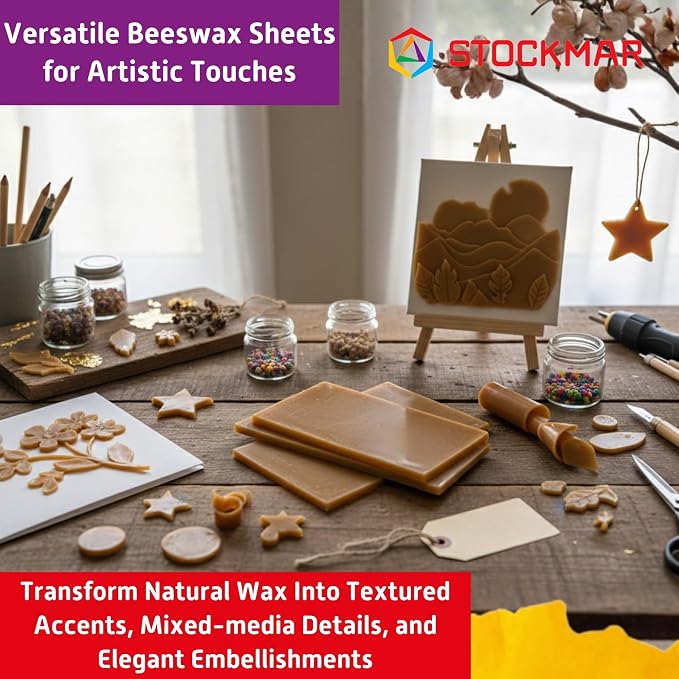 Stockmar Modelling Beeswax Sheets – 3 Sheets of Natural Color - Image 6