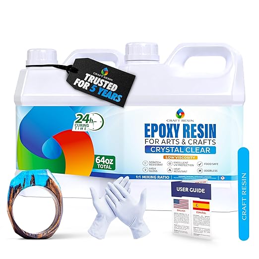 CRAFT RESIN 64 Oz Crystal Clear Epoxy Resin Kit by CraftResin