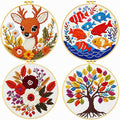 Zhenqing 4 Pack Nature Stamped Cross Stitch Kit by ZhenqingHomeFlagship