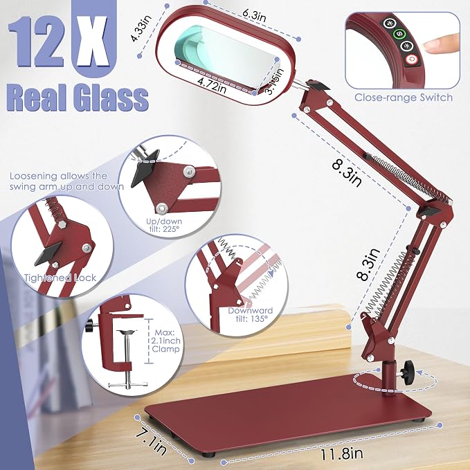 Drdefi 12X Square Magnifying Glass - Image 6