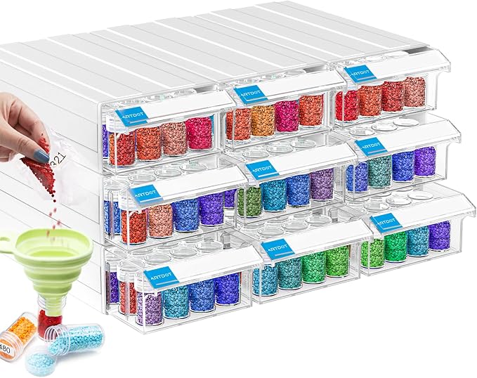 ARTDOT 9-Pack Interlocking Storage Containers by ARTDOT