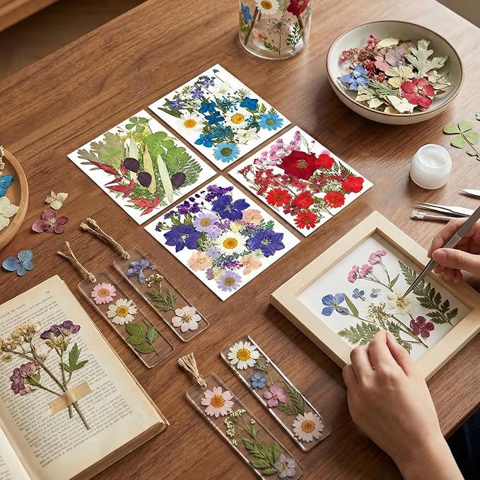 110+ Pcs Dried Flowers for Crafts, Real Pressed Flowers Bulk Small Dried - Image 7