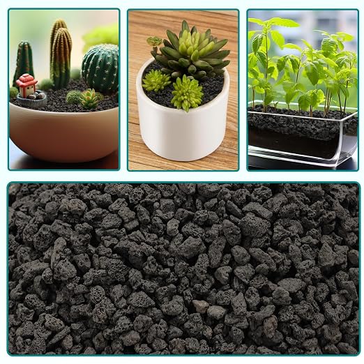 2.5lbs Small Lava Rocks for Plants Drainage, 1/5 Inch Black Gravel Mulch for - Image 6