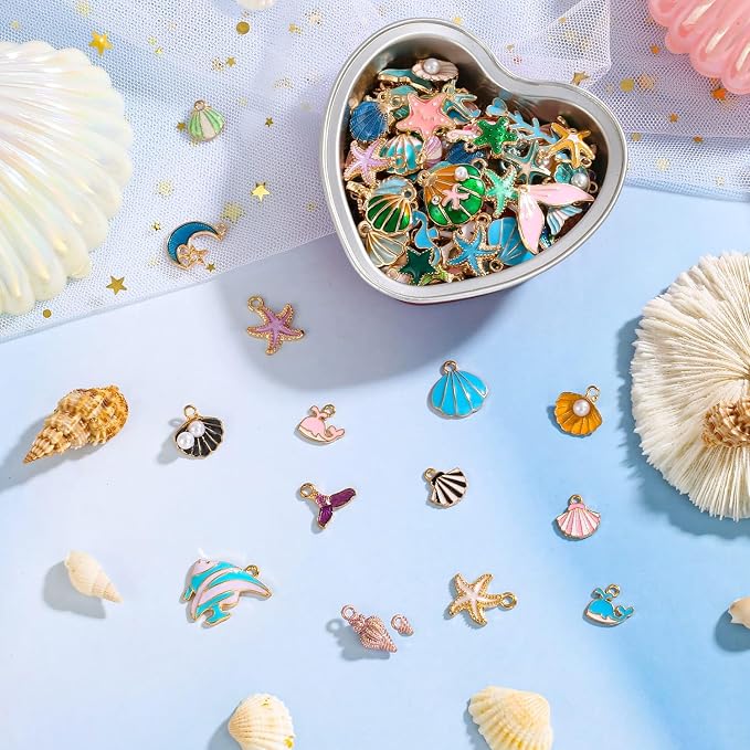 Acejoz 150 Pcs Ocean Beach Sea Charms - Image 4