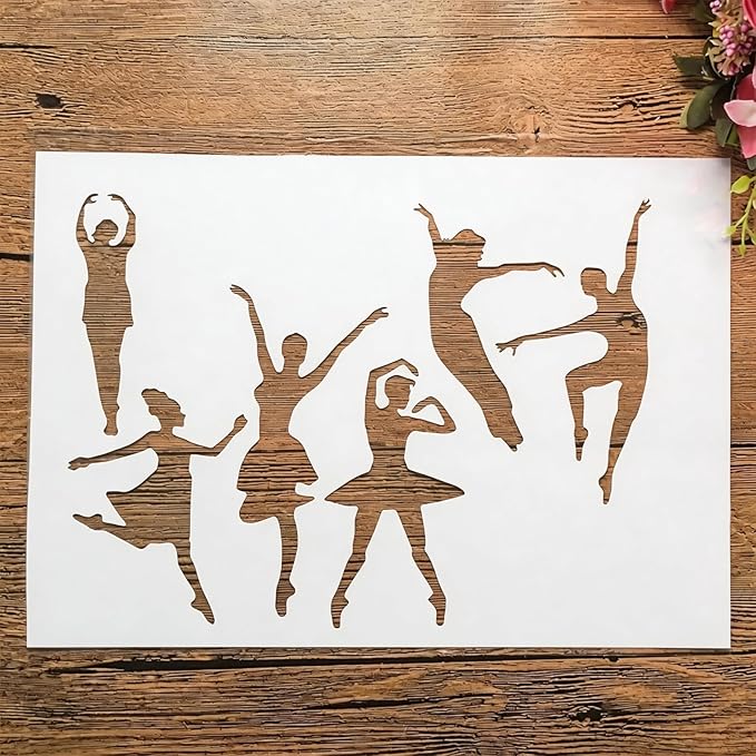 TIAMECH A4 Reusable Dancing Girl Stencil by TIAMECH