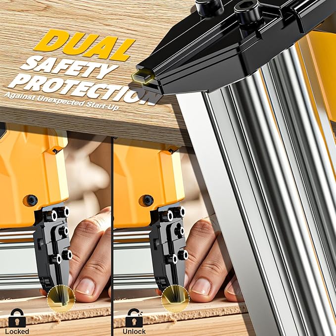 Cordless Brad Nailer 2-in-1 Compatible with Dewalt Battery, 5/8 to 1-1/4 Inch Electric Nail Gun/Staple Gun, 18 Gauge Nail Gun Brushless Motor with 1000 Nails for Wood Carpentry