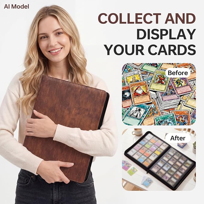 Card Binder 16 Pocket, Premium 1024 Double Sided Pocket Collection Binder - Image 7