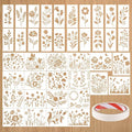 WSICSE 40 Pieces Flower Stencils by WSICSE